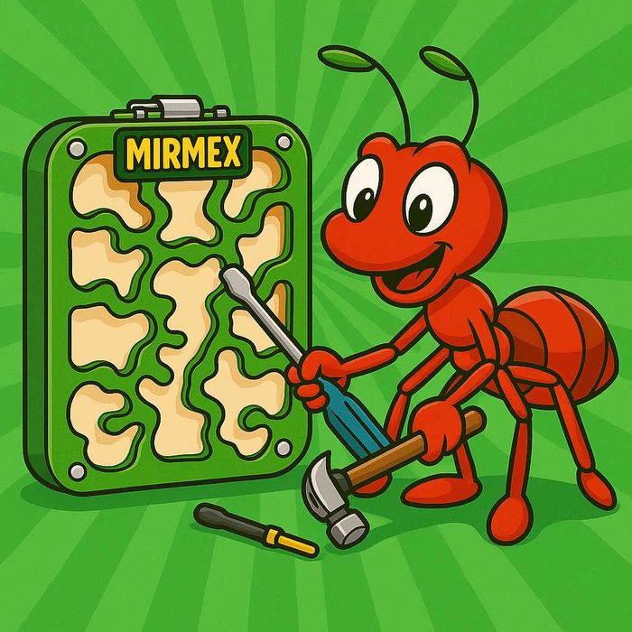 Formigueiro Didático MIRMEX – Kit Completo Pequeno Verde