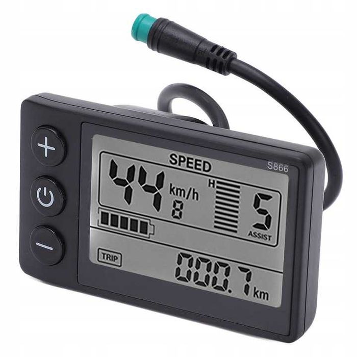 DISPLAY wyświetlacz S866 LCD rower elektryczny 24V 36V 48V