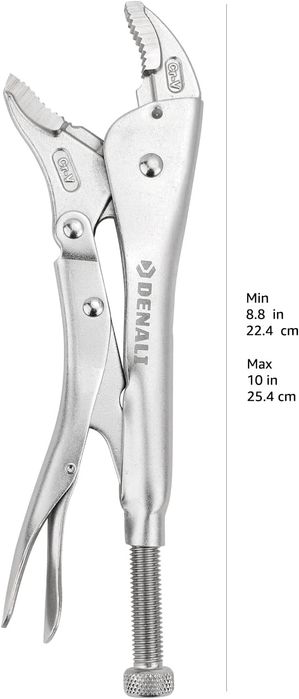 2 Alicates d aperto fixação c cortador de arame e mordaça curva de 23