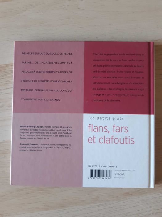 Flans, fars et clafoutis - Livro de receitas em francês