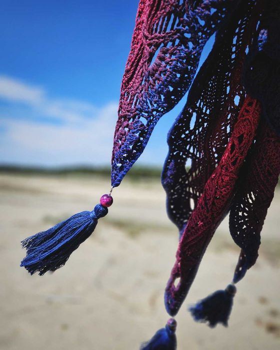 Ręcznie robiona chusta boho, na szydełku, handmade, prezent na Święta