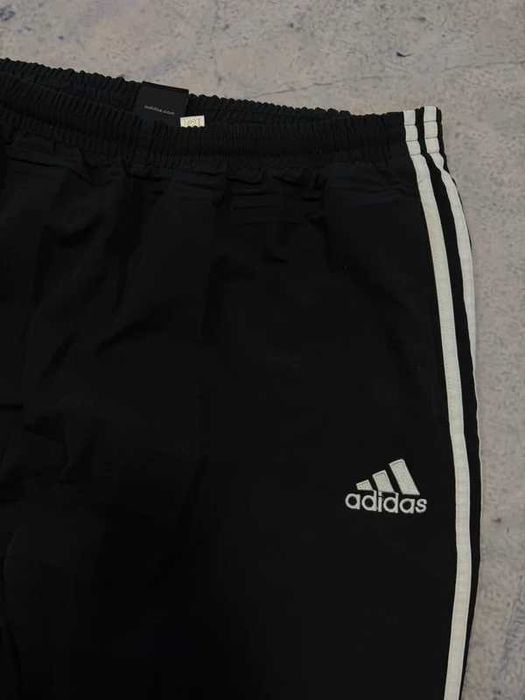 Czarne baggy parachuty Afidas 3Stripes L retro track pants