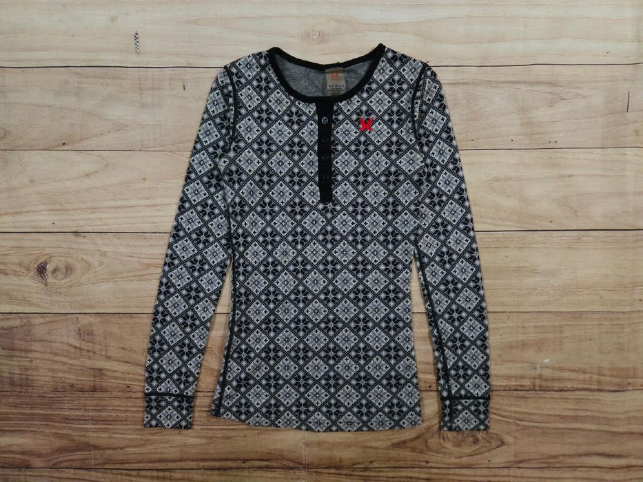 KARI TRAA Bluzka 100 % Wełna Merino Rozpinana r. S