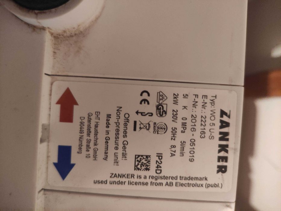 Acumulador elétrico agua Zanker e Thermo Flow