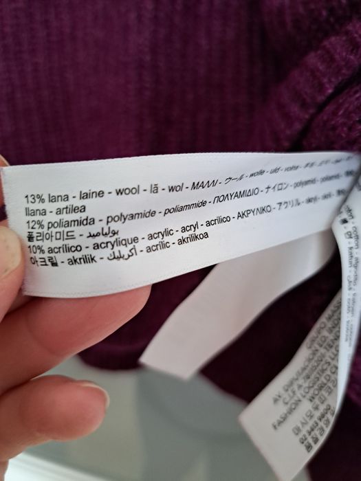 Sweter z wełną Massimo Dutti S oversize