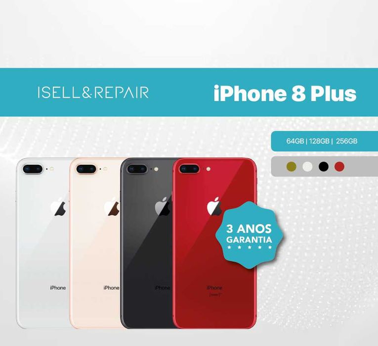 SEMI NOVO - iPhone 8 Plus - 64GB / 128GB / 256GB - 3 ANOS GARANTIA