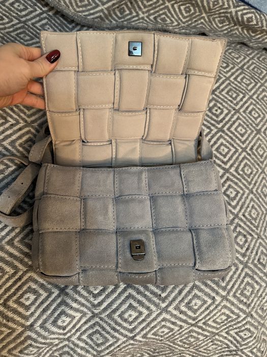 Сумка натуральна замшева під Bottega Veneta