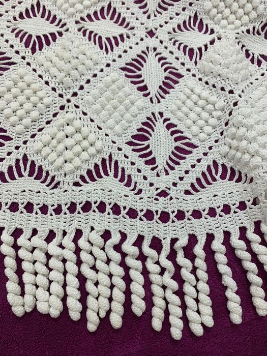 Colcha em crochet.
