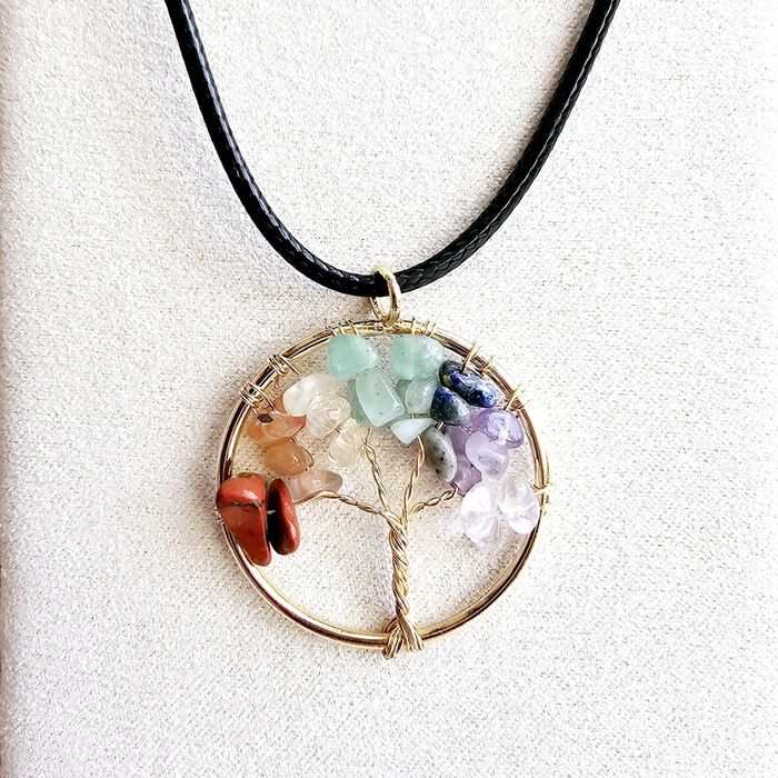 Colares Árvore da Vida c/ Pedras dos Chakras