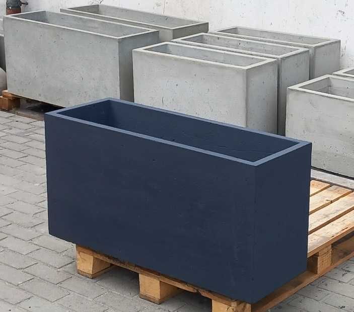 Donica betonowa 100cm Donice betonowe ogrodowe 100x35x50 cm kwietniki