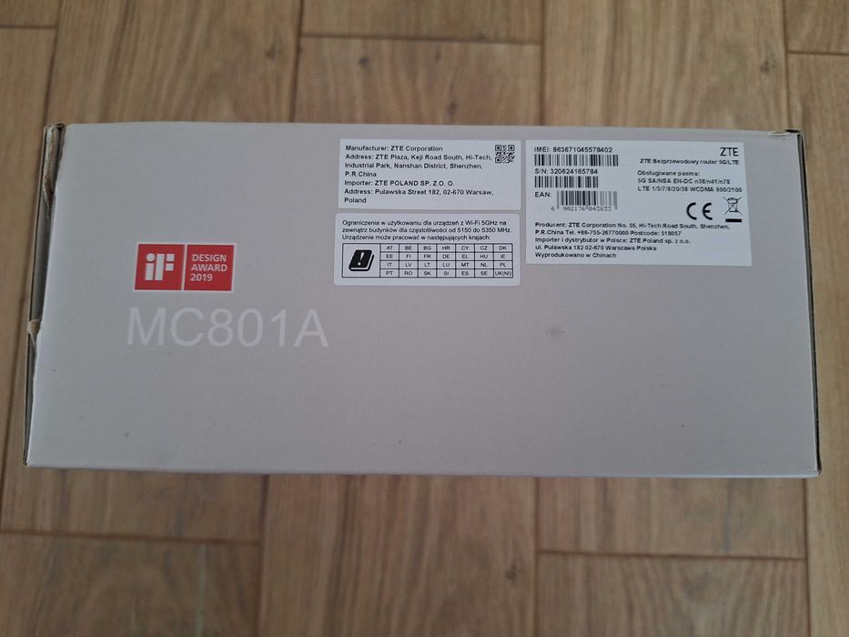 Router Modem ZTE MC801A 5G WIFI6