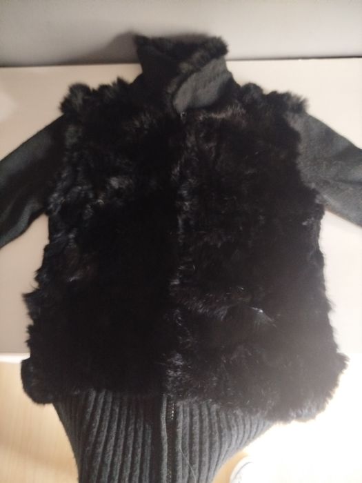 Casaco malha com pêlo