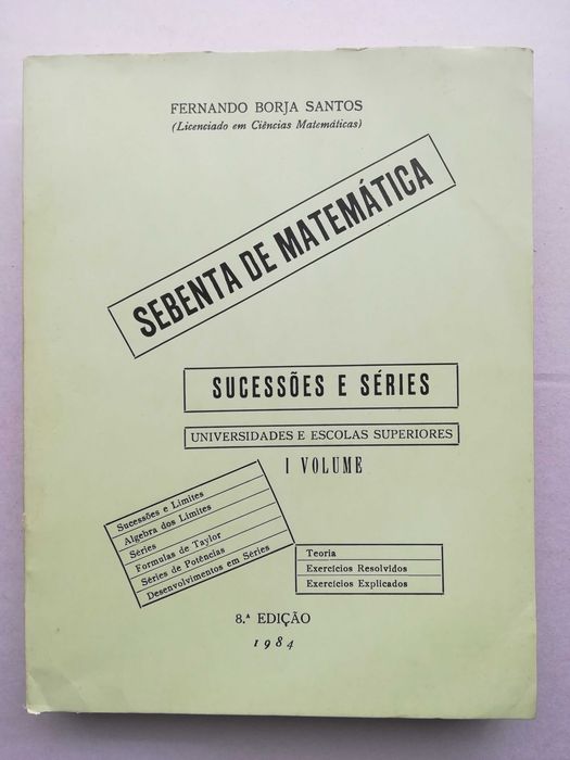 livro - Sebenta de matemática. I Volume. Sucessões e séries