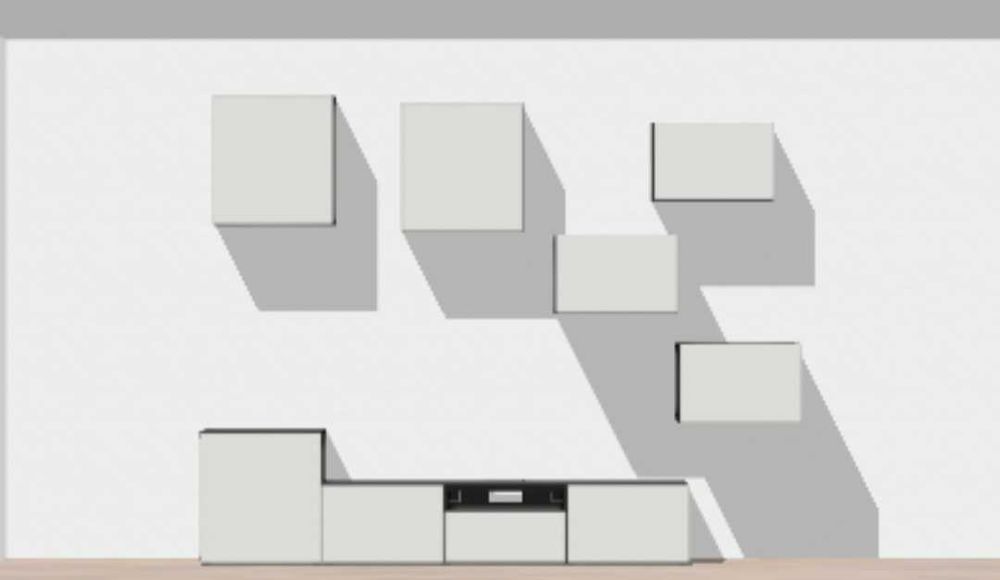 Pack conjunto Mobília sala de estar wengue