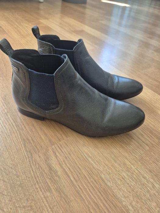 Botki Lasocki granatowe 36 skóra