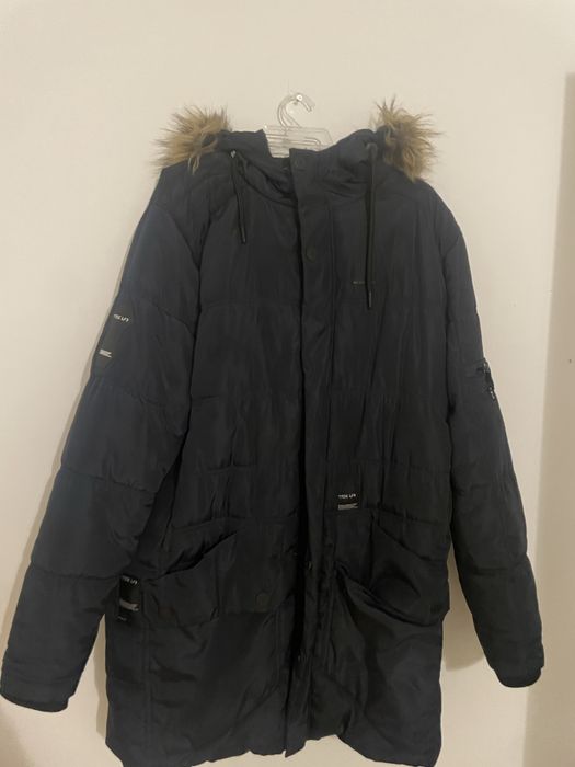 Płaszcz męski z kapturem