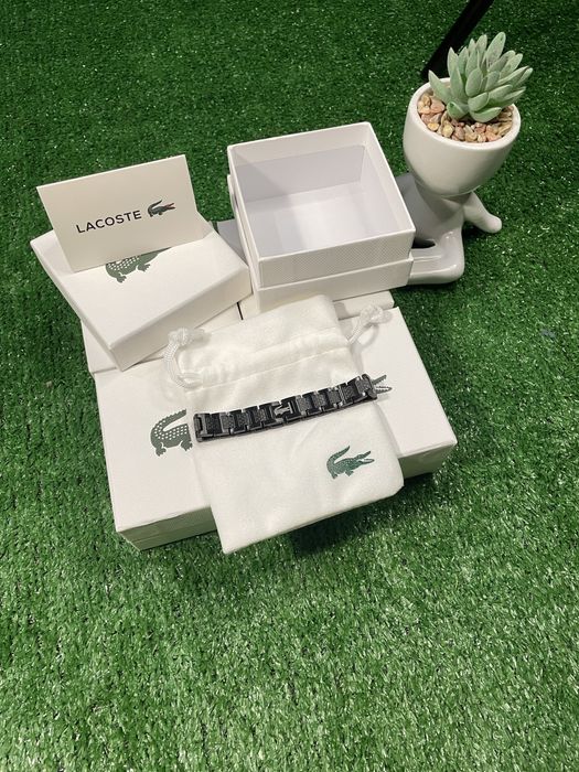 Браслет Lacoste/ Браслет Lacoste чоловічий/ Браслет Lacoste Чорний/