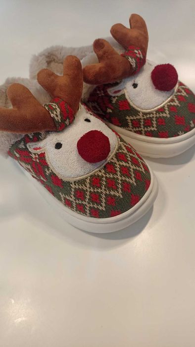 Kapcie papcie obuwie domowe świąteczne święta renifer roz.38-39