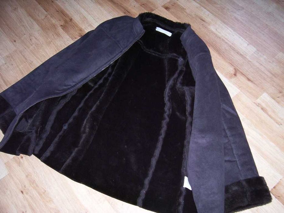 damska kurtka futerko- brązowa -roz 38