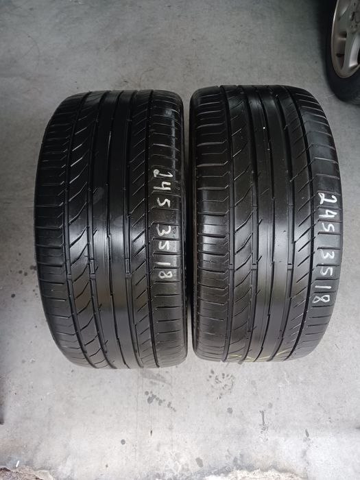 Vendo pneus semi-novos 245/35/18 Continental