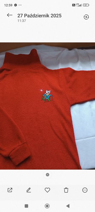 Czerwona lekka bluza