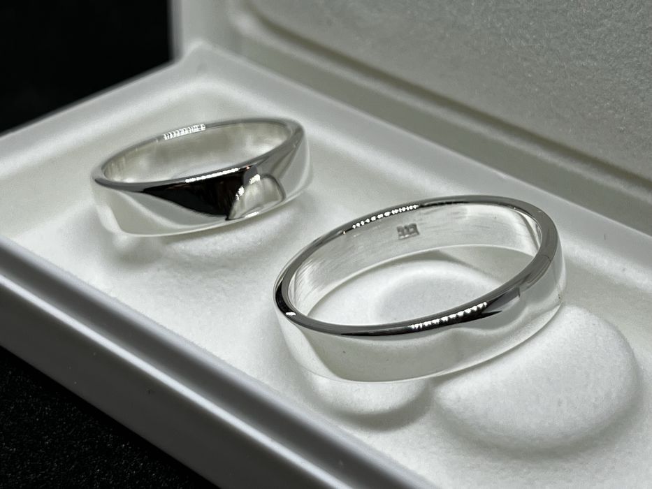 Srebrne obrączki płaskie 925