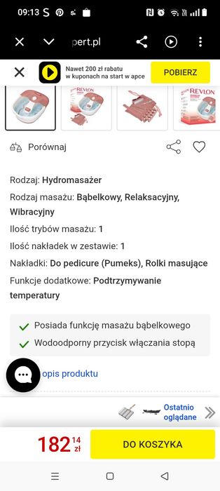 Masażer stóp nowy