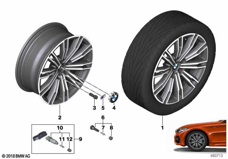 Felga  BMW 18" 7.5Jx18 ET:25 Seria: 3' Seria: 4' nr mag. 1/072