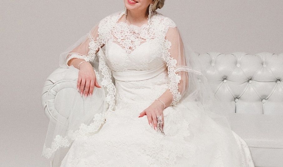 Свадебное платье с шубкой