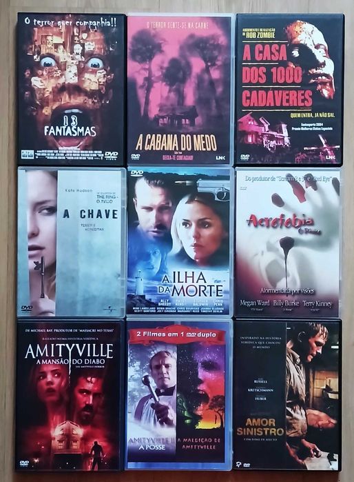 35 DVDs - Terror - Muito Bom Estado