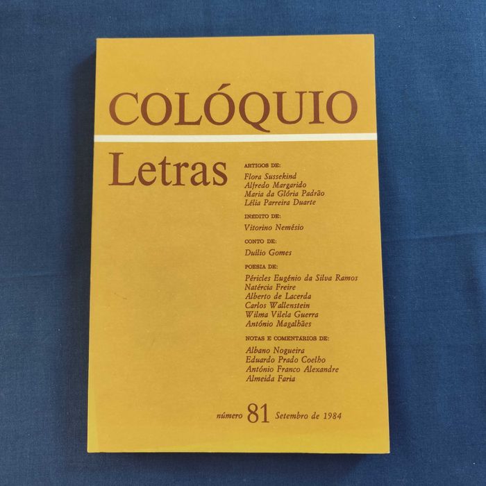 Revista Colóquio Letras 81 - Setembro 1984