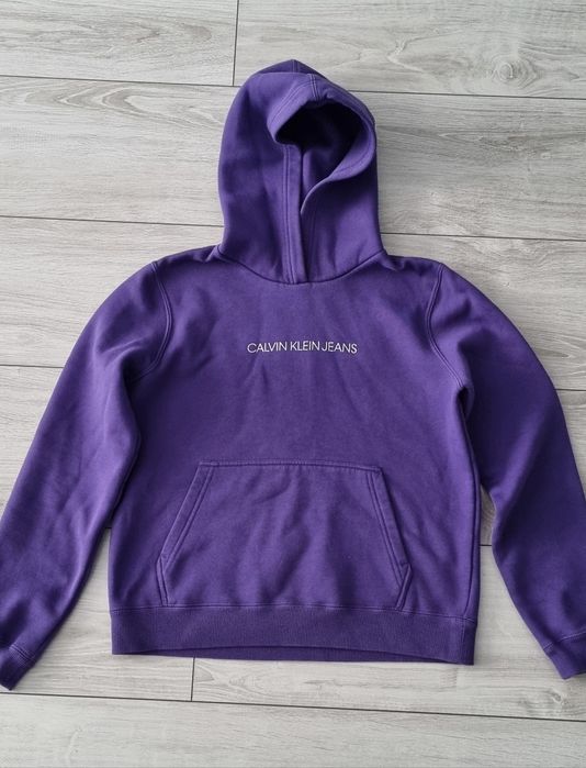 Fioletowa bluza z kapturem Calvin Klein