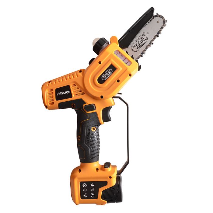 Akumulatorowa piła łańcuchowa VOLPI PVS5100 14.4V 2.5Ah, 2 zakumulator