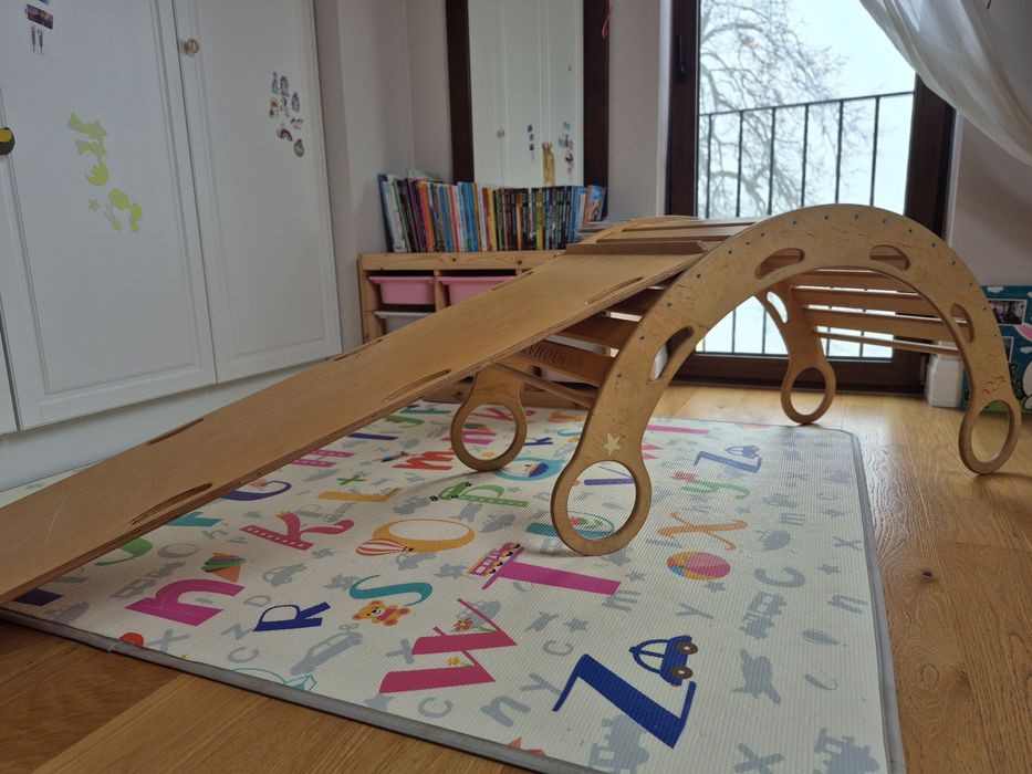 Bujak drewniany XL Woodmaker + Zjeżdżalnia i ścianka wspinaczkowa