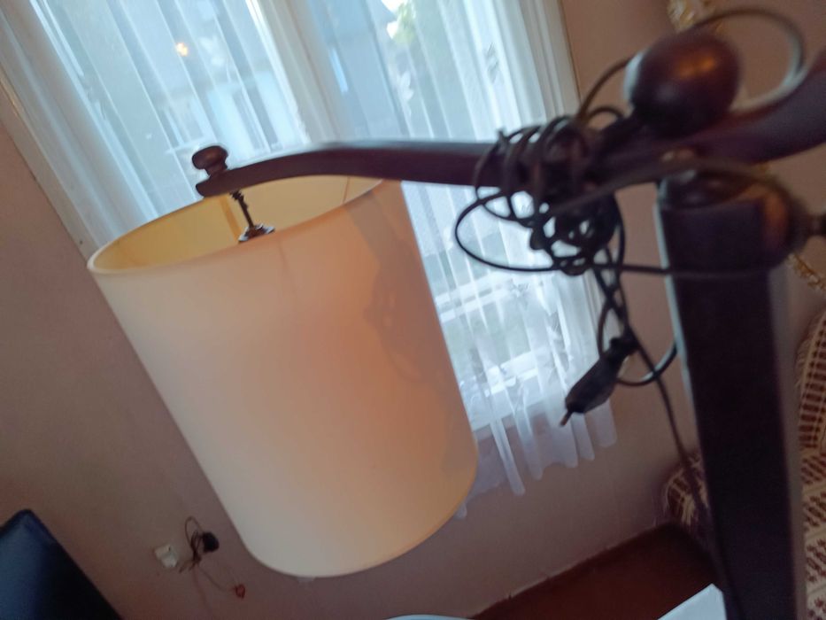 UNIKAT! Lampa podłogowa T.A.M.D.E. z barkiem TEAK & D.R.G.M. ok. 1958 r