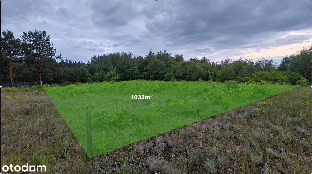 Działka budowlana w spokojnej okolicy, 1033 m²