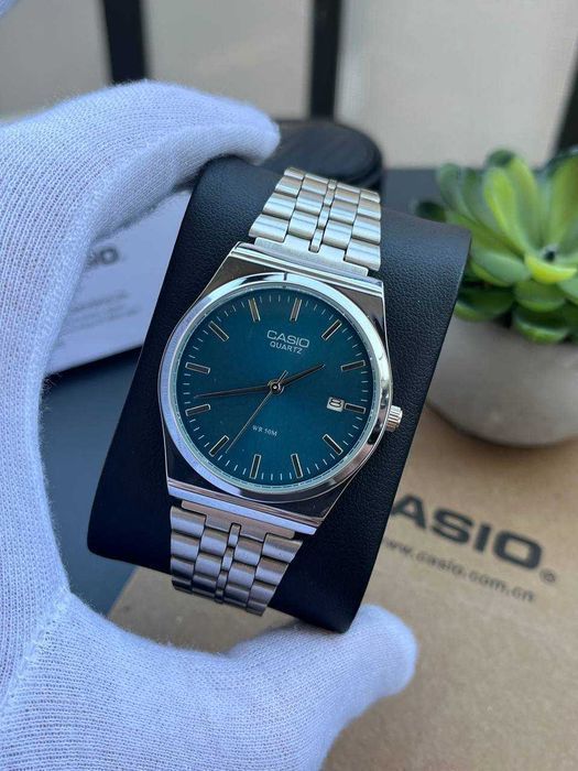 Наручний годинник Casio MTP-VC01 Silver/Blue | Часы наручные A159