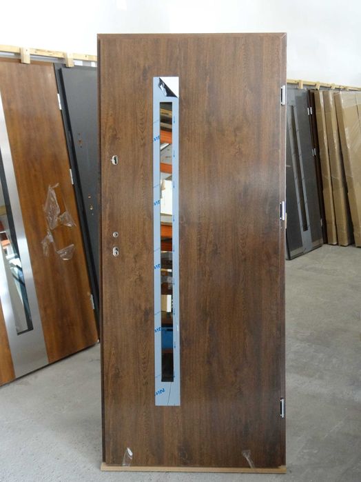 Drzwi zewnętrzne stalowe orzech 80 P