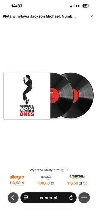 Michael Jackson 18 Greatest Hits winyl Limited Epic Records