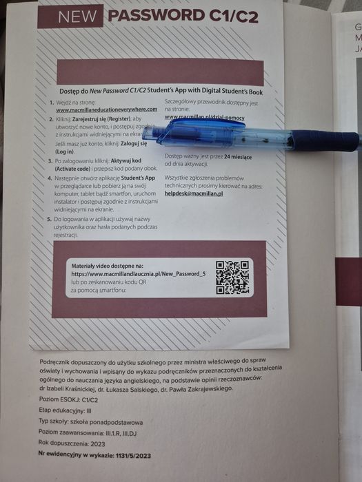 New Password C1/C2 studentbook