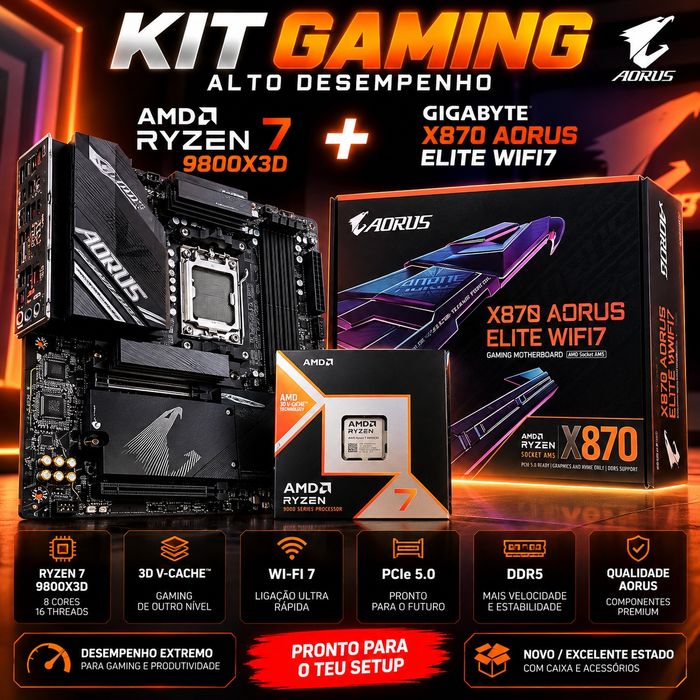 AMD Ryzen 7 9800X3D + GIgabyte x870 Aorus  Elite wifi7