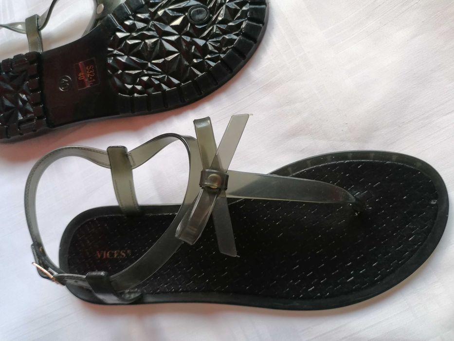 Vices nowe sandały damskie z tworzywa gumowe japonki 40 Tanio!