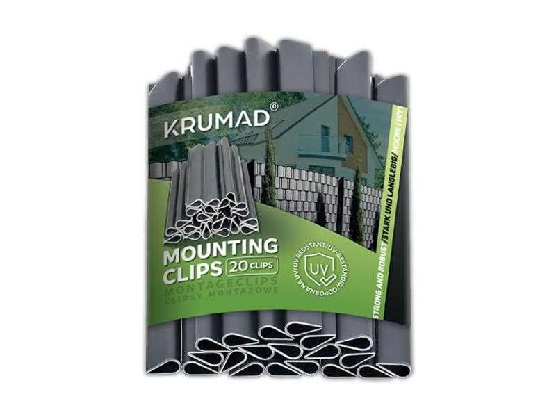 klipsy 19 cm do taśma ogrodzeniowa 450g krumad antracyt  20 sztuk