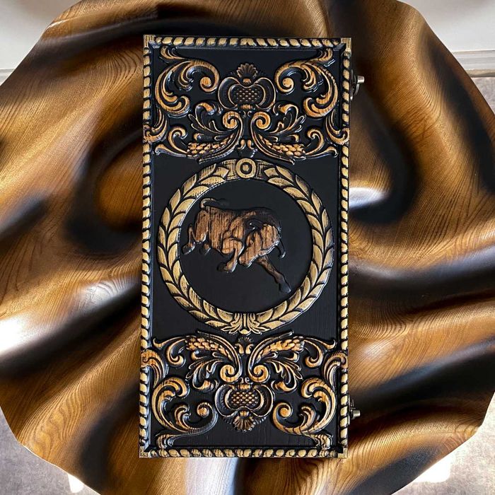 Нарди з дерева на подарунок Тризуб, Україна від ВИРОБНИКА