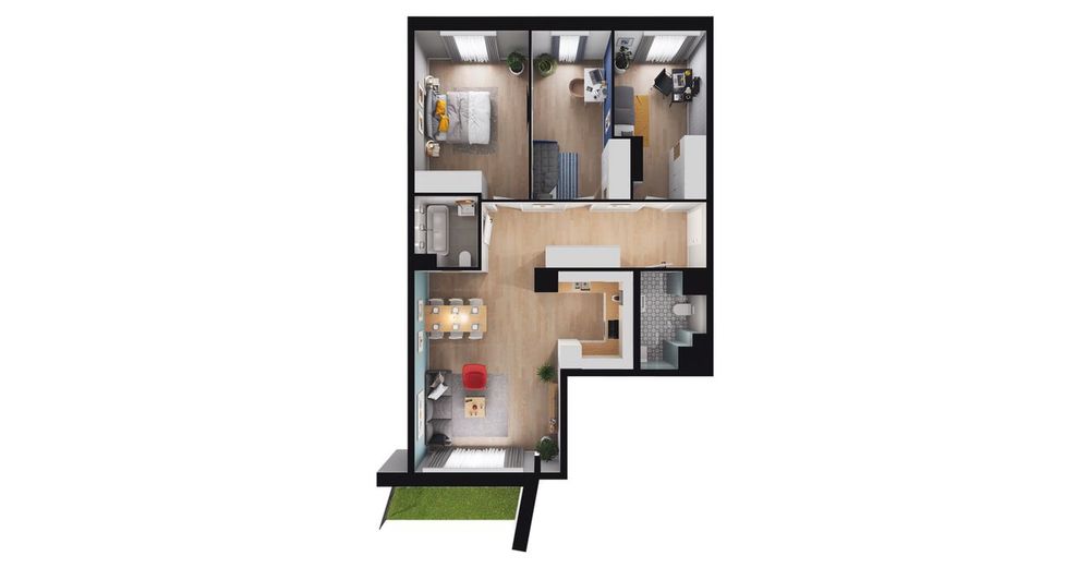 4-pokojowe mieszkanie 82m2 + ogródek