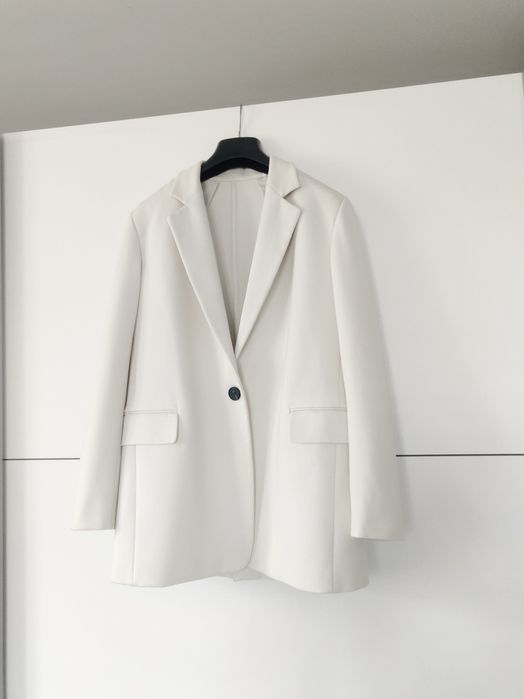 Marynarka Massimo dutti 38 M kremowa ecru wiskozowa klasyczna elegancka