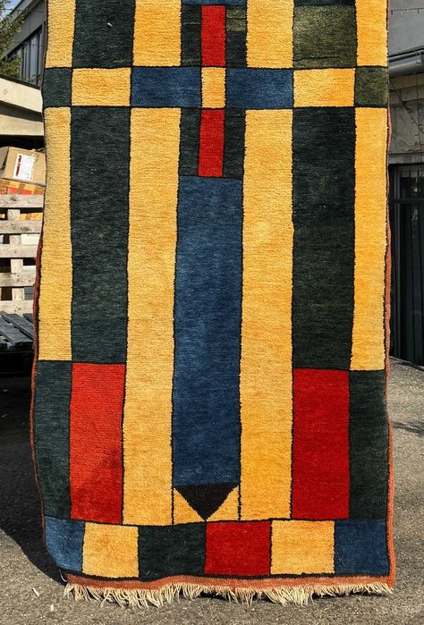 Ręcznie tkany, wełniany, turecki dywan, lata 70, vintage