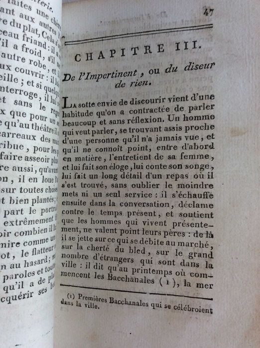 Les Caractères de Théophraste, traduits du grec... 2 volumes ( obra completa ). Ano 1806