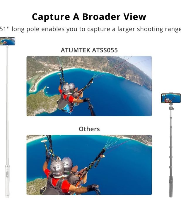 ATUMTEK Kijek do selfie 130 cm
