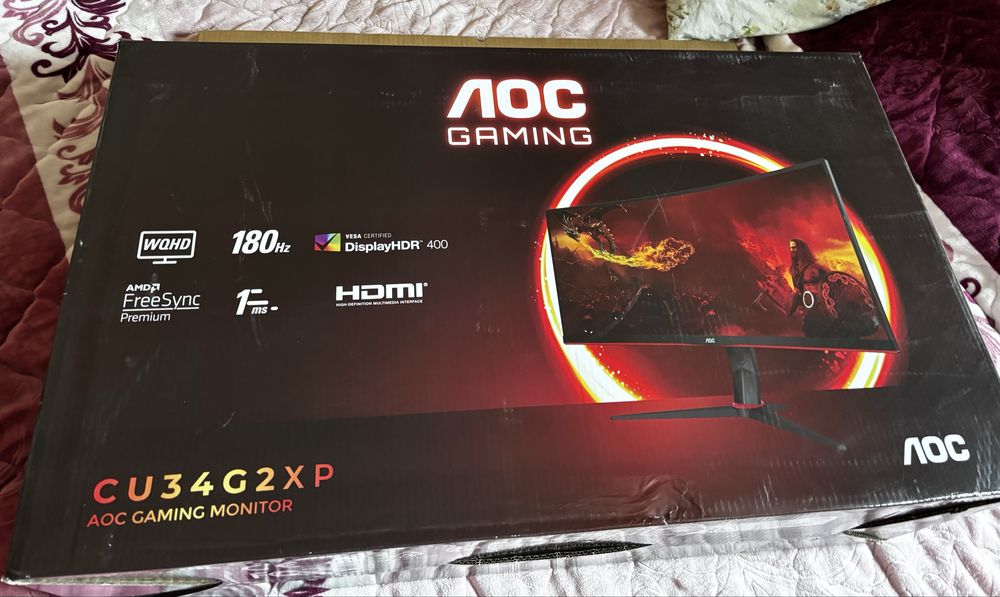 Монітор 34" AOC Gaming CU34G2XPD 2K VA 180 Гц